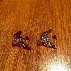Betsey Johnson Pave Bird Stud Earrings 🐦